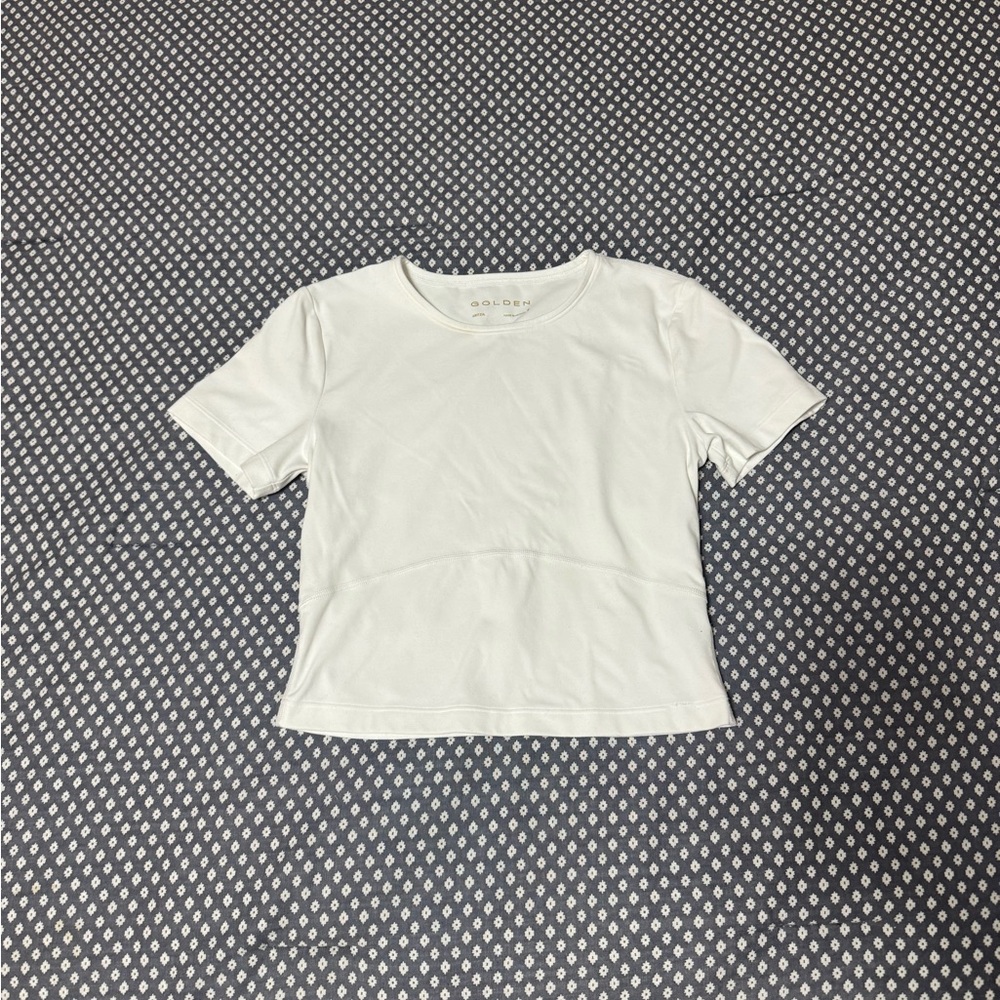 Aritzia Golden Butter Cropped T-Shirt